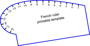 Curved French Ruler Template PNG image