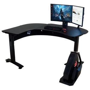 Curved Gaming Desk PNG 06212024