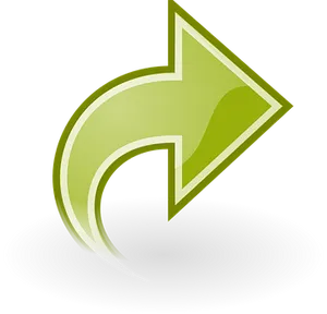 Curved Green Arrow Graphic