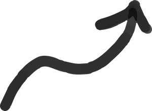 Curved Hand Drawn Arrow PNG image