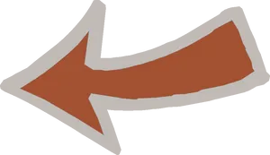 Curved Left Arrow Graphic PNG image