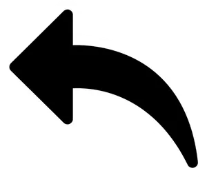 Curved Left Arrow Icon PNG image