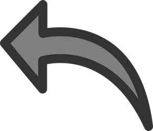 Curved Left Arrow Icon