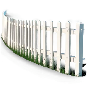 Curved White Fence Design PNG Dfd PNG