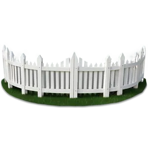 Curved White Fence Design PNG Vvo PNG