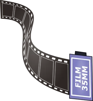 Curved35mm Film Strip PNG