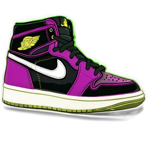 Custom Air Jordan 1 Artwork Png Uyp5 PNG image