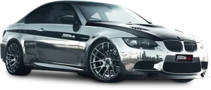 Custom B M W M3 Coupe Side View PNG image