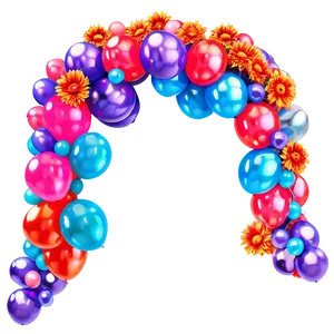 Custom Balloon Garland Creations Png 06282024 PNG image