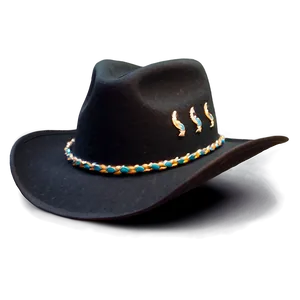 Custom Black Cowboy Hat PNG 06212024
