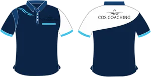 Custom Blue Polo Shirt Design C O S Coaching PNG image