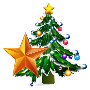 Custom Christmas Tree Star PNG Jht