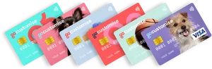 Custom Design Credit Cards PNG image