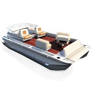 Custom Designed Pontoon Boat Png 06292024 PNG image