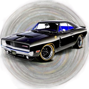 Custom Dodge Charger Artwork Png 06122024 PNG image