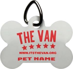 Custom Dog Bone Tag The Van