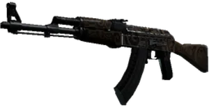 Custom Engraved A K47 Firearm PNG