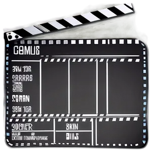 Custom Film Slate Template PNG Xdt47 PNG