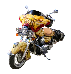 Custom Flame Paint Motorcycle