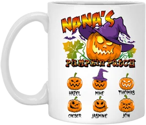 Custom Halloween Pumpkin Patch Mug PNG image