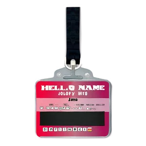 Custom Hello My Name Is Event Badge Png Rlx53 PNG image