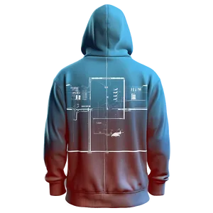 Custom Hoodie Blueprint Png 06122024 PNG image