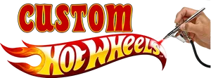 Custom Hot Wheels Logo Airbrush PNG image