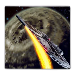Custom Millennium Falcon Art PNG 06122024 PNG
