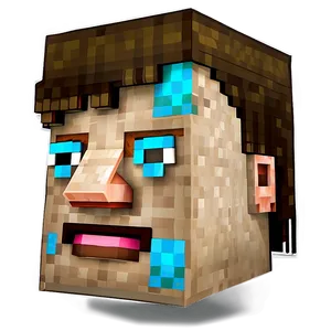 Custom Minecraft Steve Head Png Uhc91 PNG image