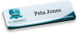 Custom Name Badge St Anthonys Primary School PNG image