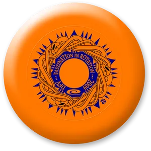 Custom Orange Frisbee Design PNG image