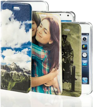 Custom Printed Smartphone Cases Display PNG image