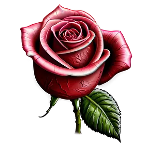 Custom Rose Tattoo Sketch PNG 31