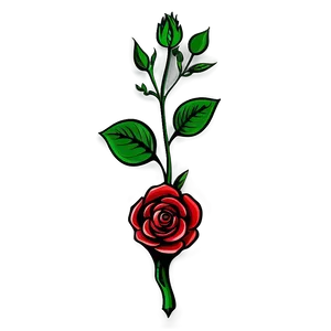 Custom Rose Tattoo Sketch PNG 68