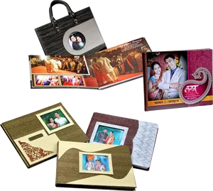 Custom Wedding Photo Albums Collection PNG image