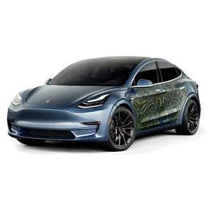 Custom Wrapped Tesla Model Y PNG 90