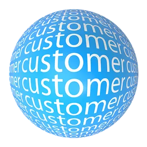 Customer Focused3 D Sphere PNG image