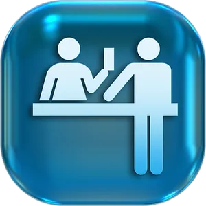 Customer Service Desk Icon PNG image