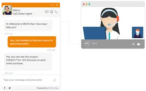 Customer Support Chat Interaction PNG image