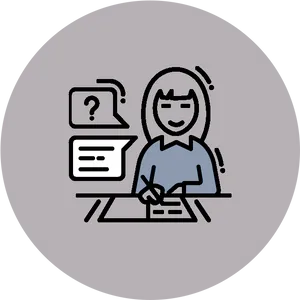 Customer Support Representative Icon PNG image