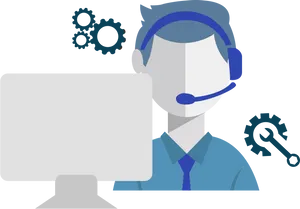 Customer Support Representative Vector PNG image