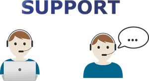 Customer Support Representatives Cartoon PNG image