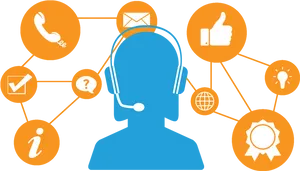 Customer Support Services Infographic PNG image