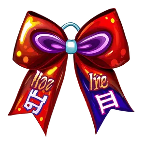 Customizable Cheer Bow PNG Pcq