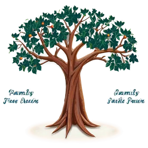 Customizable Family Reunion Tree PNG 8