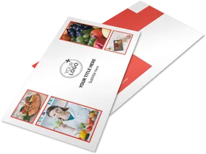 Customizable Food Service Postcard Template PNG image