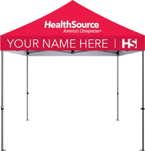 Customizable Health Source Promotional Tent PNG image