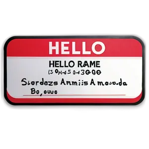 Customizable Hello My Name Is Template Png Qan60 PNG image