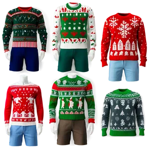 Customizable Ugly Christmas Sweater PNG 18
