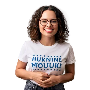 Customizable White T-shirt Mockup PNG 06132024